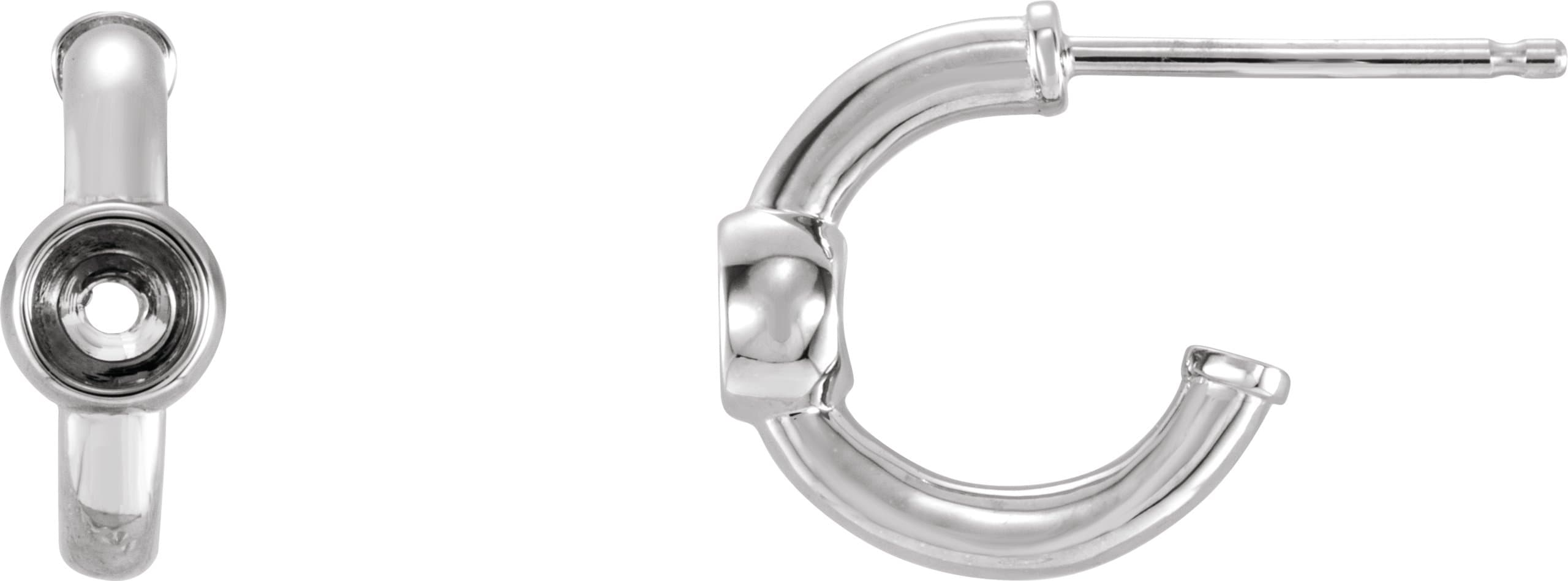 14K Rose Gold 1/4 CTW  Natural Diamond Huggie Hoop Earrings