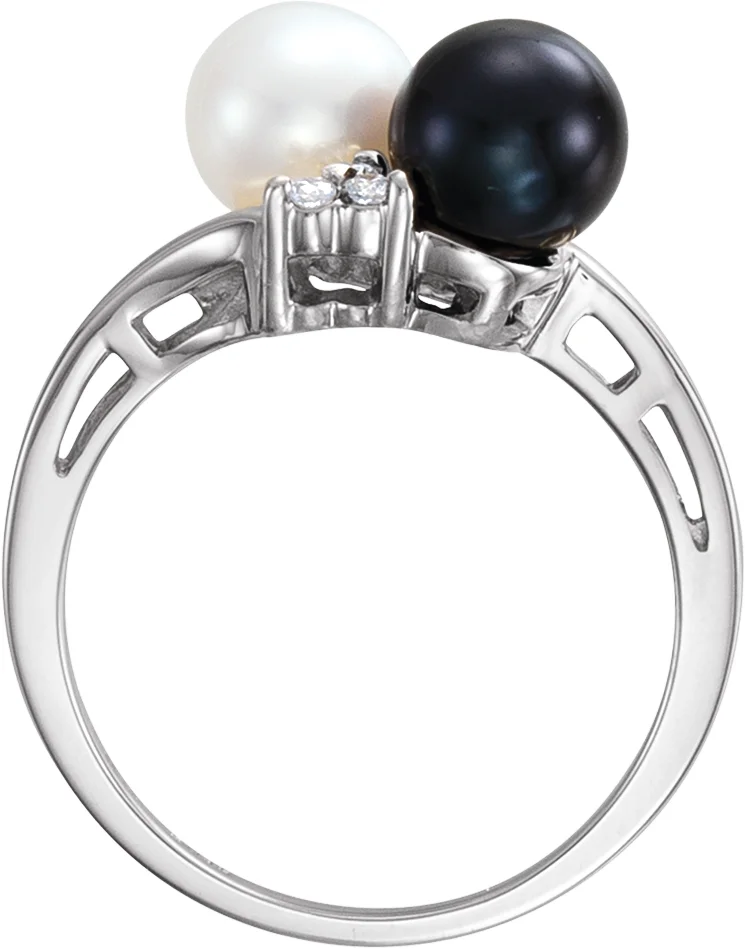 Two-Stone Pearl Ring, view 3