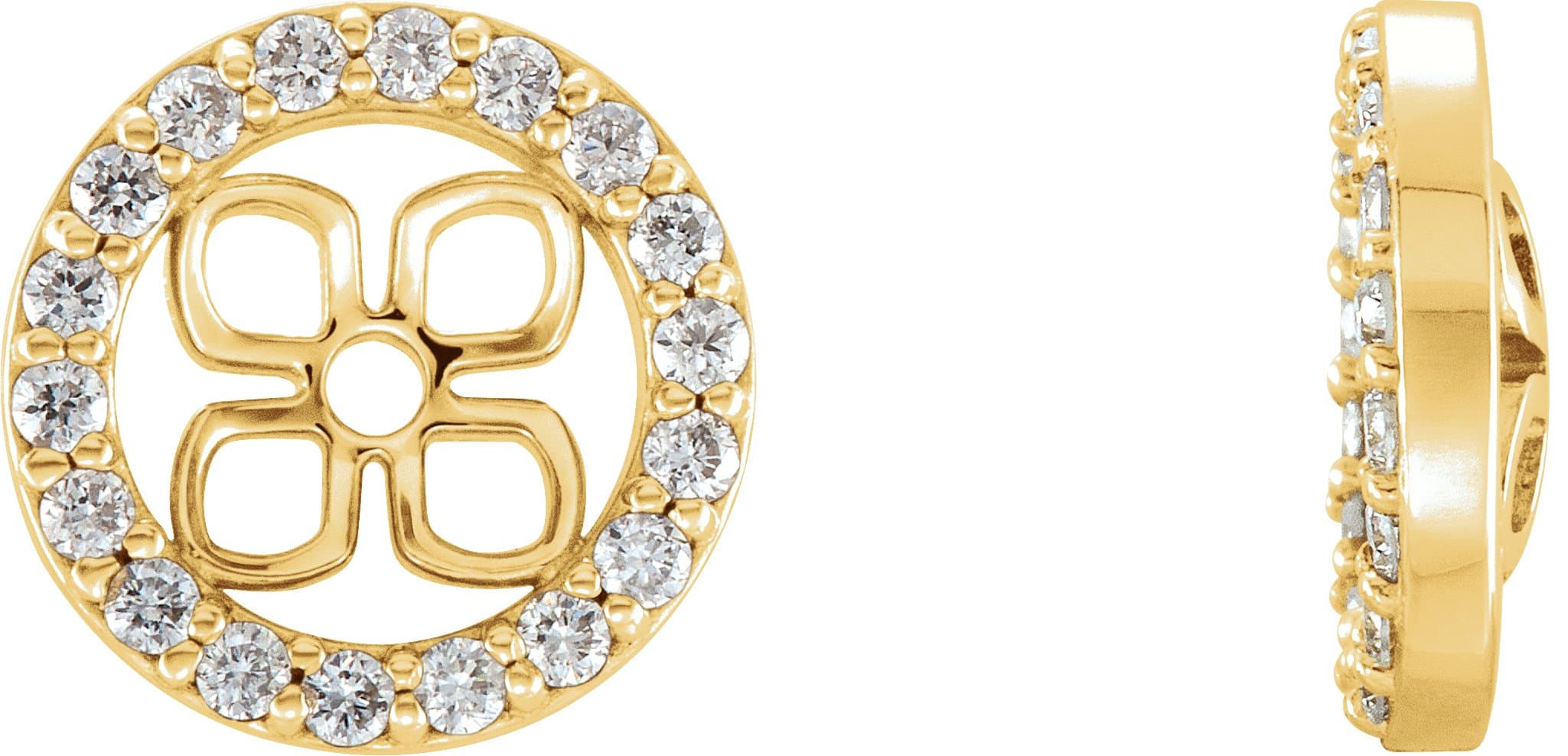 14K Rose 6 mm ID 1/6 CTW Lab-Grown Diamond Earring Jackets
