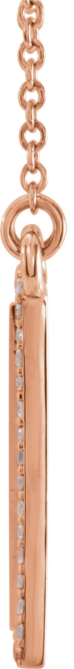 Engravable Accented Rectangle Necklace view 2