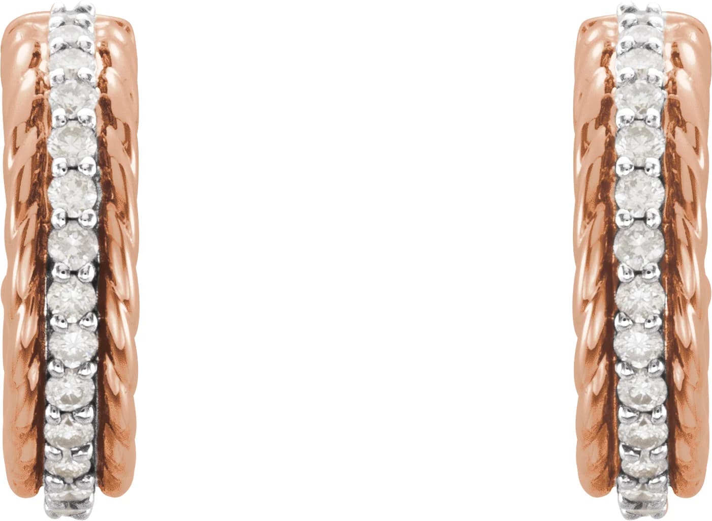 Accented Rope Hoop Earrings, view 3