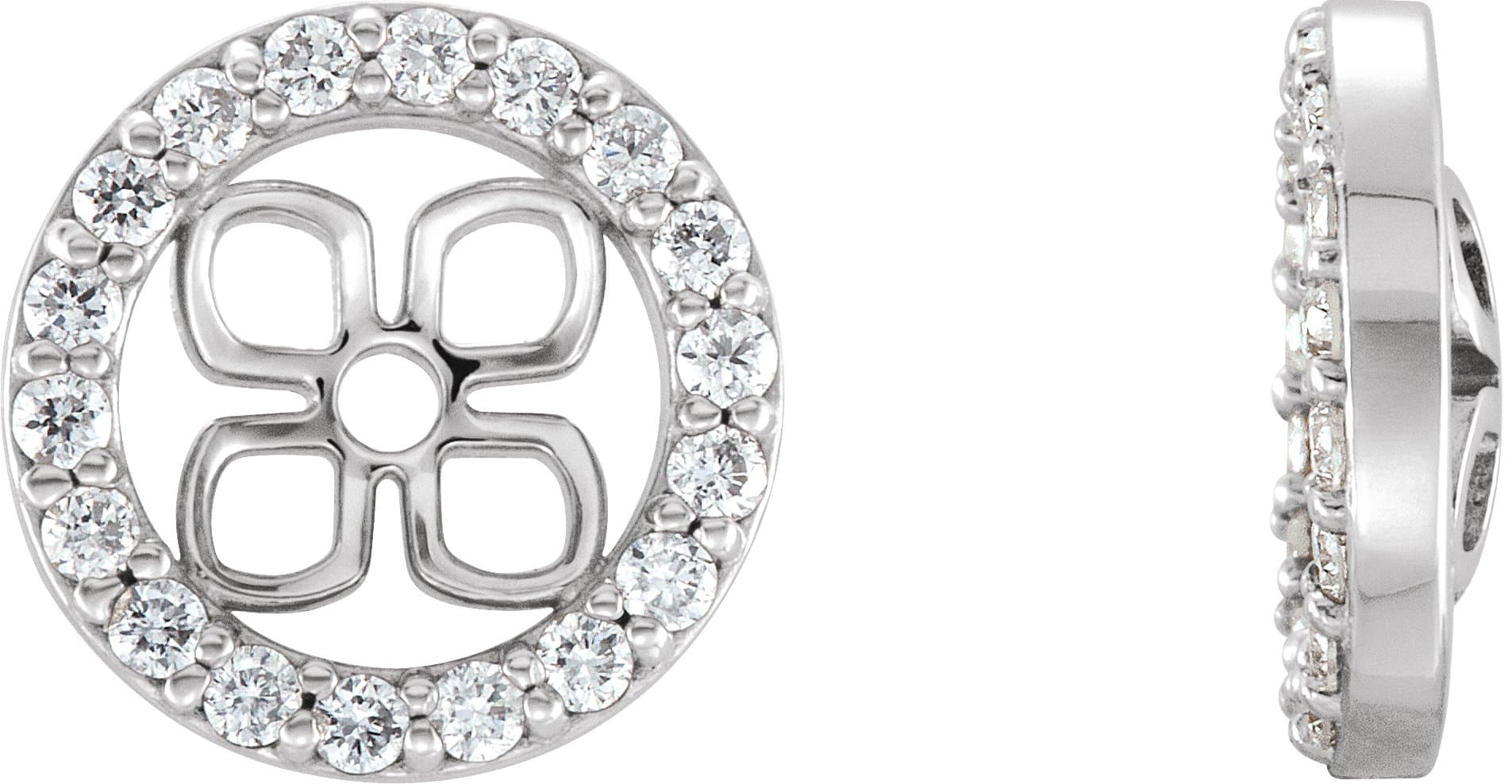 14K Rose 6 mm ID 1/6 CTW Lab-Grown Diamond Earring Jackets