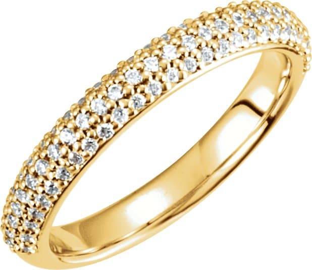 14K White Gold 3/4 CTW Natural Diamond Semi-Set Engagement Ring