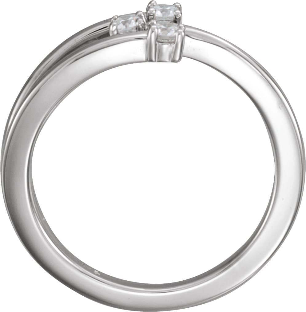 Three-Stone Bypass Ring view 2