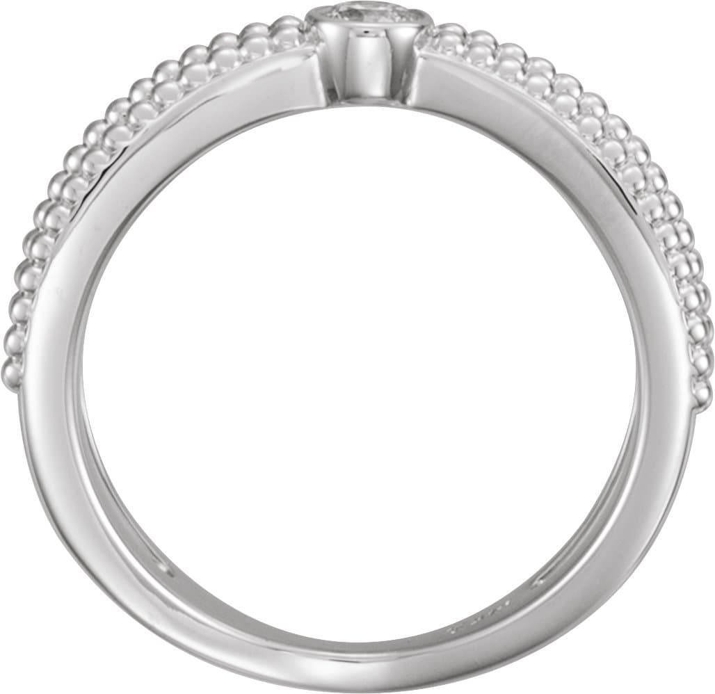 Bezel-Set Beaded Ring view 2