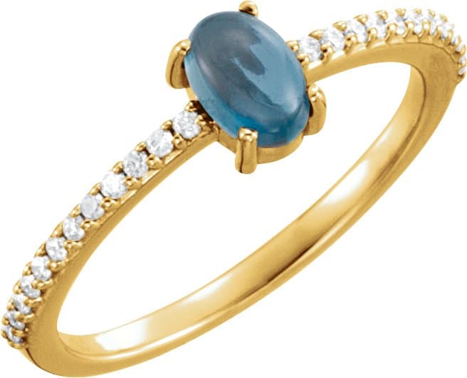 Platinum 10x8 mm Oval Natural Turquoise & 1/10 CTW Natural Diamond Ring