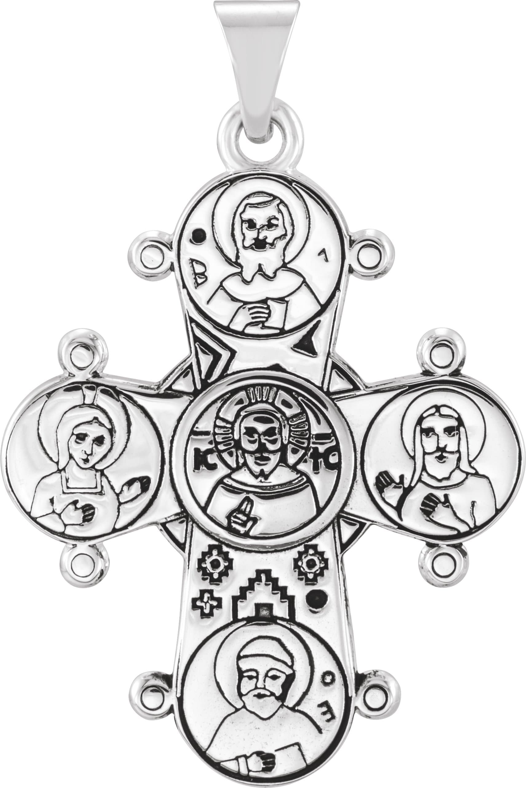 14K Yellow Dagmar Cross Medal Pendant
