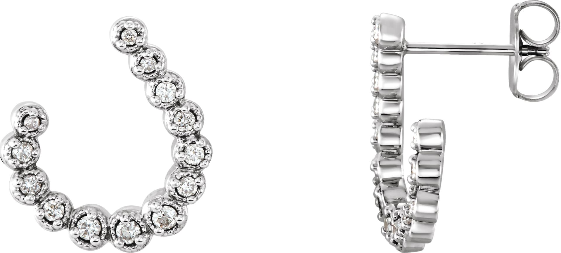 14K Rose 1/4 CTW Natural Diamond Earrings