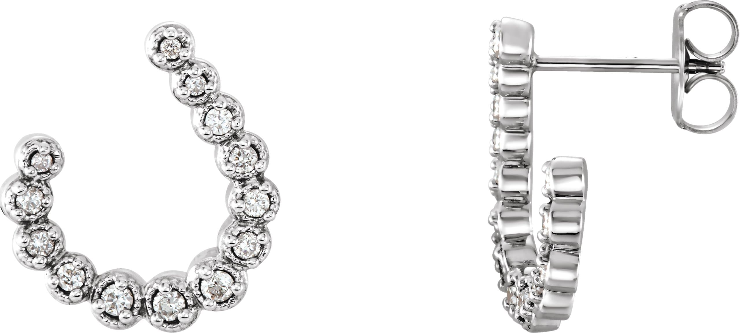 14K Rose 1/4 CTW Natural Diamond Earrings