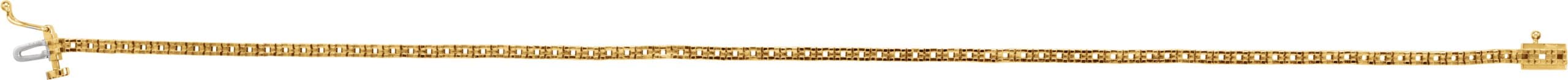 14K Rose Gold 1.3 mm Round Line 7 1/4" Bracelet Mounting