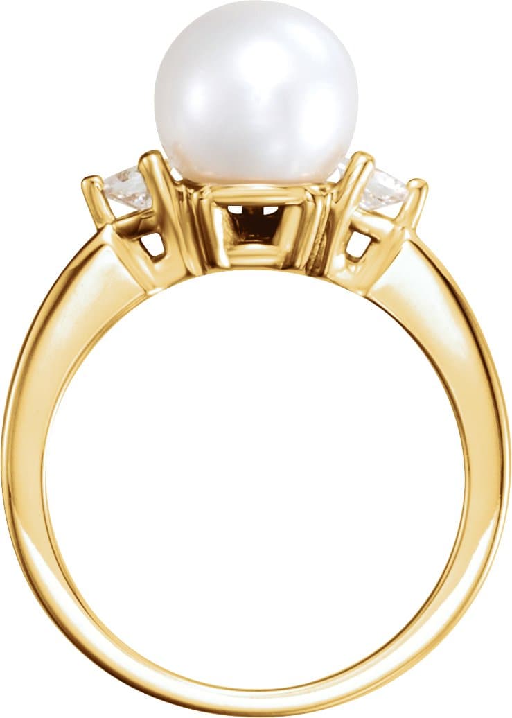 Accented Pearl Ring view 2
