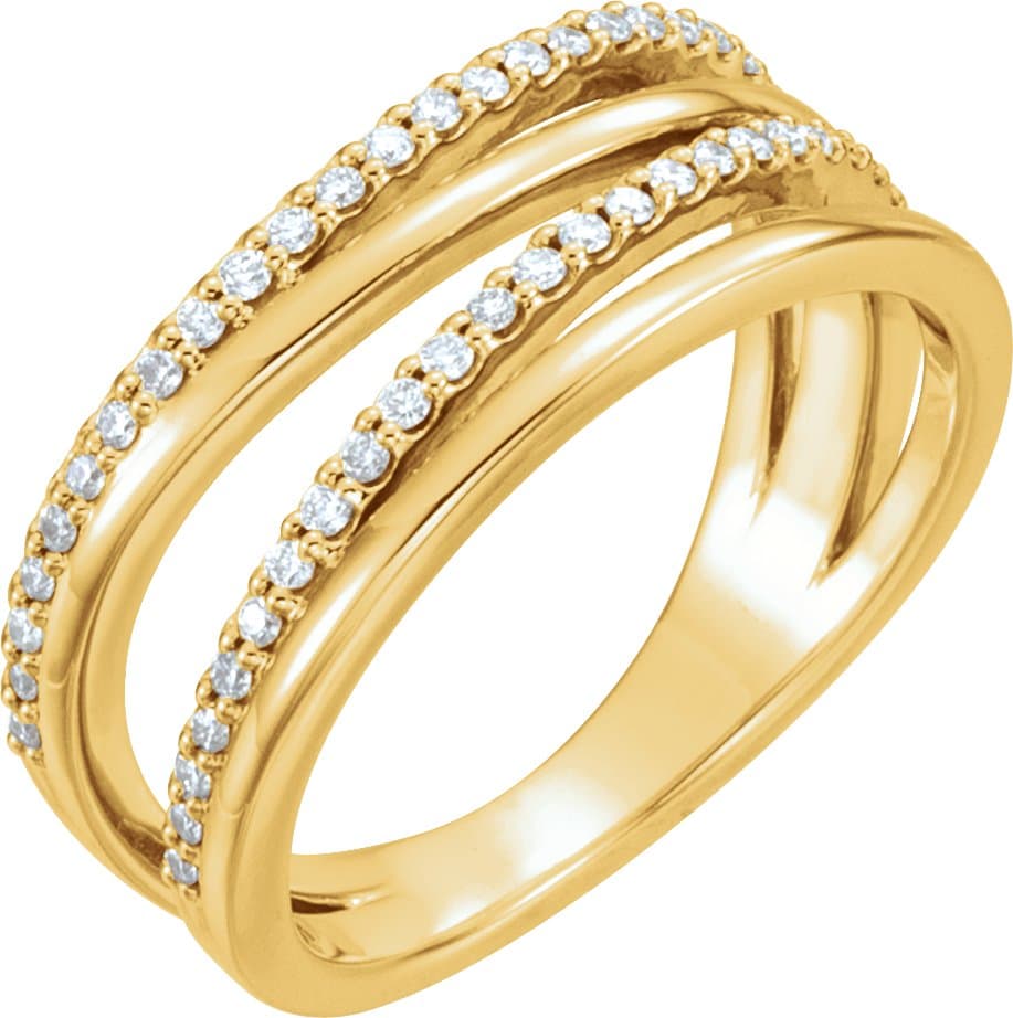14K Rose 1/4 CTW Natural Diamond Ring