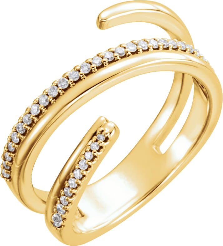 14K Rose 1/6 CTW Natural Diamond Ring