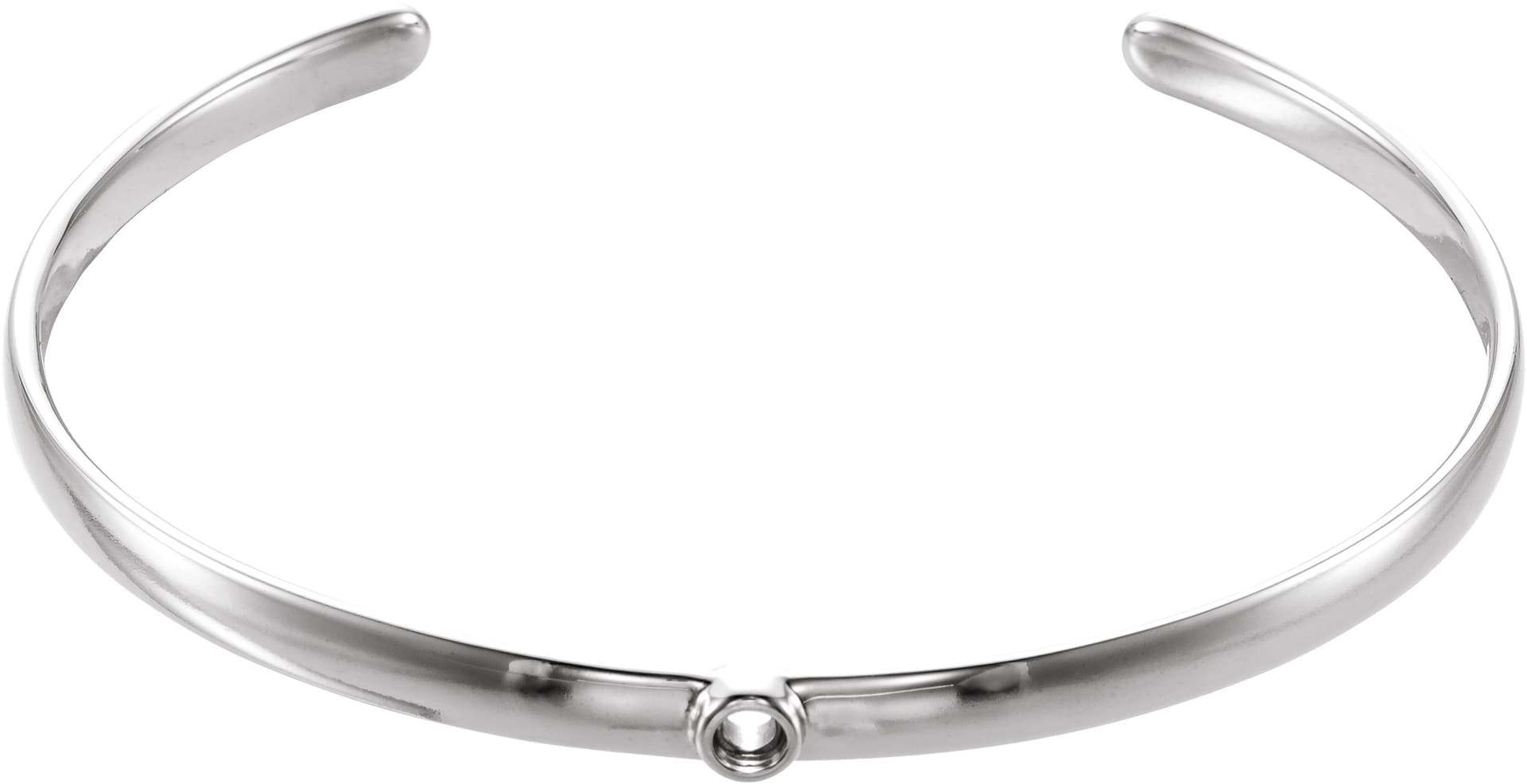 14K Yellow Gold 1/10 CT Natural Diamond Cuff 6" Bracelet