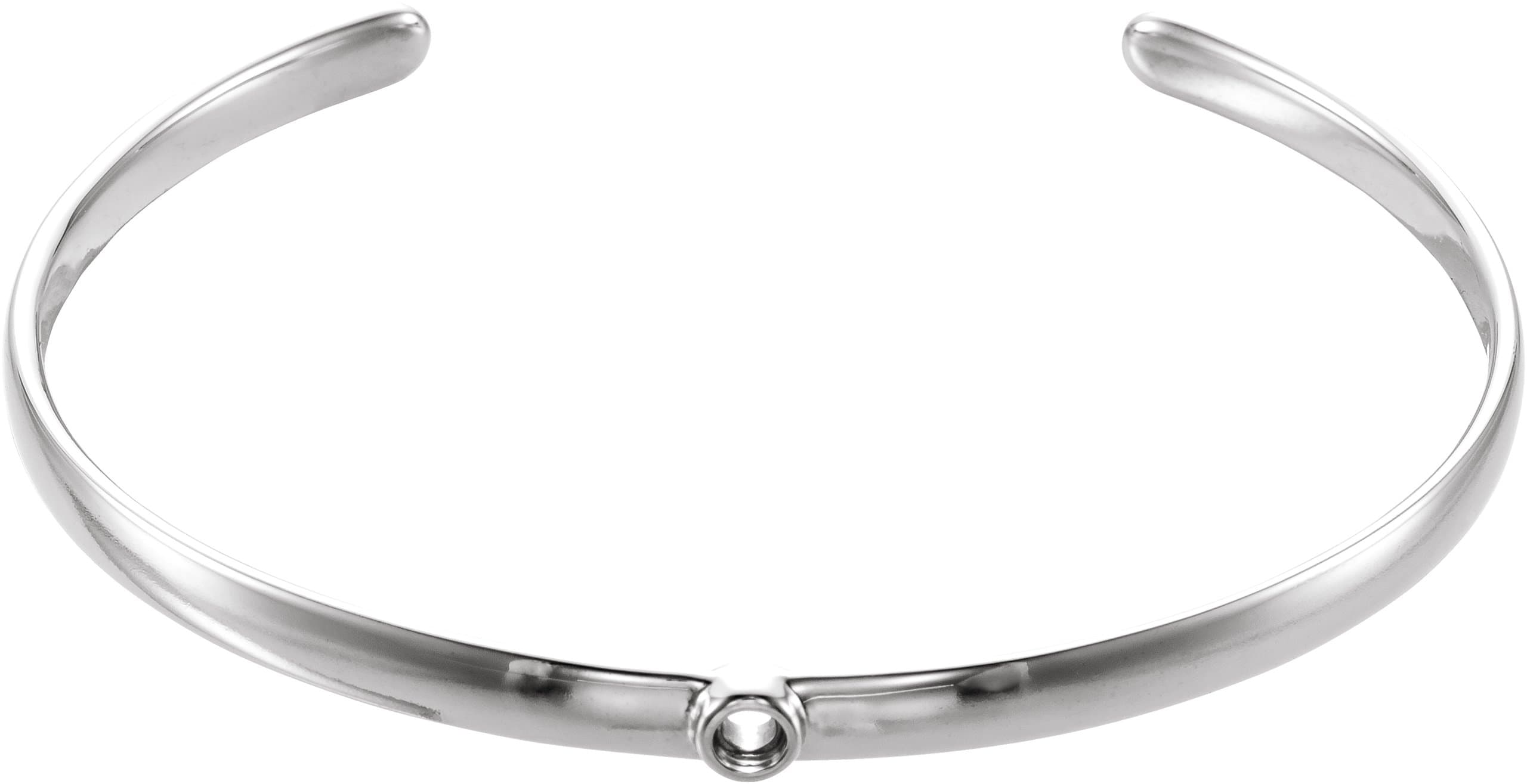 14K Yellow Gold 1/10 CT Natural Diamond Cuff 6" Bracelet