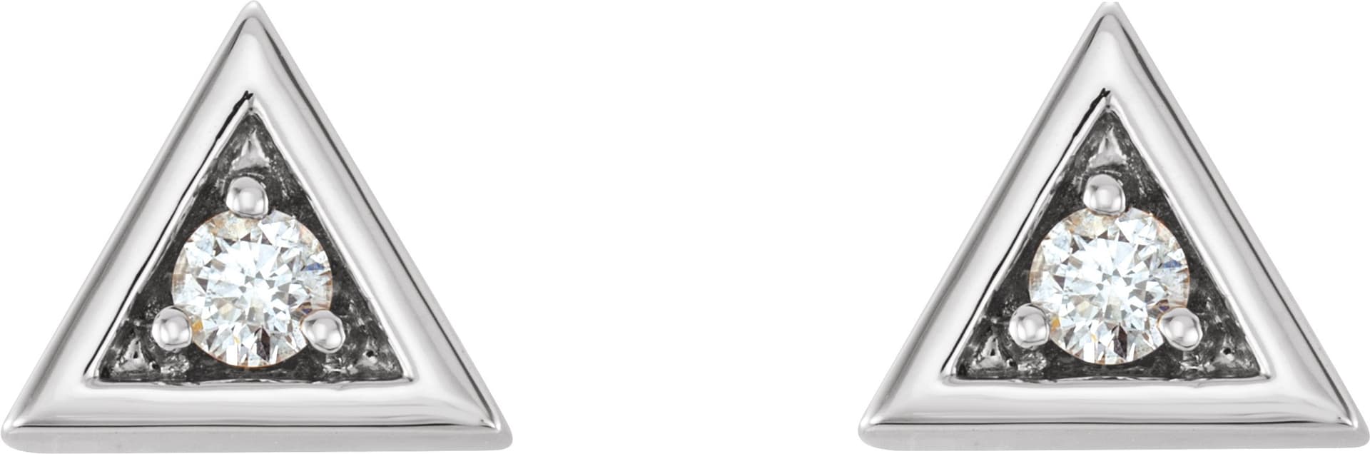 Round 3-Prong Geometric Earrings view 2