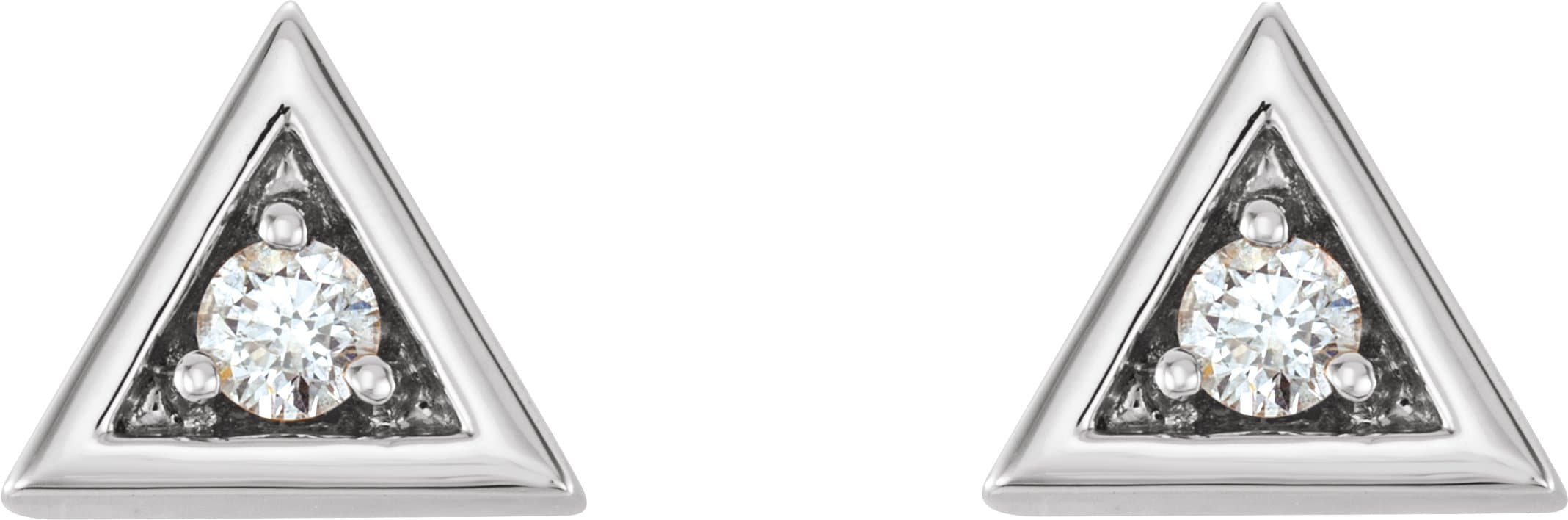 Round 3-Prong Geometric Earrings view 2