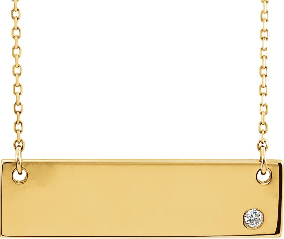 Engravable Bar Necklace view 1