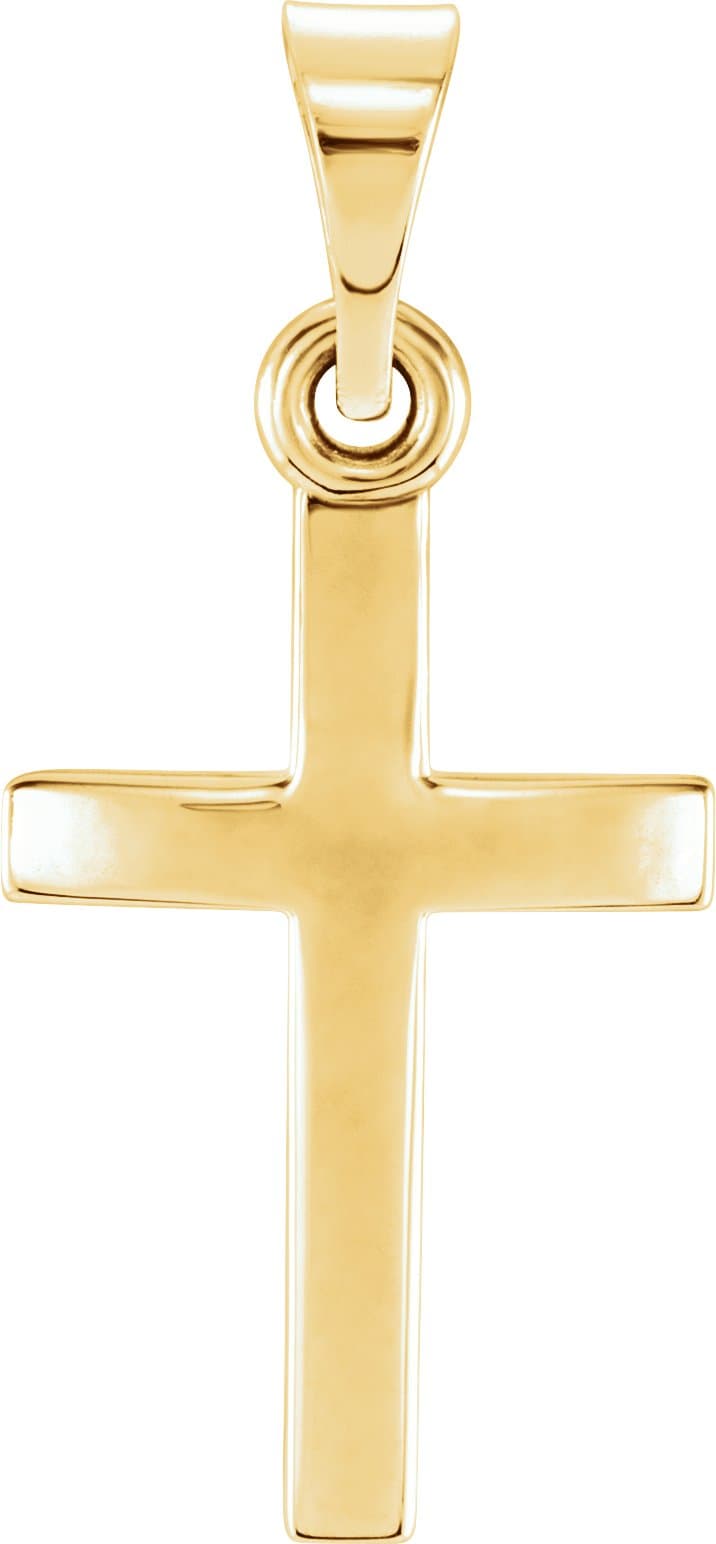 10K White Cross Pendant