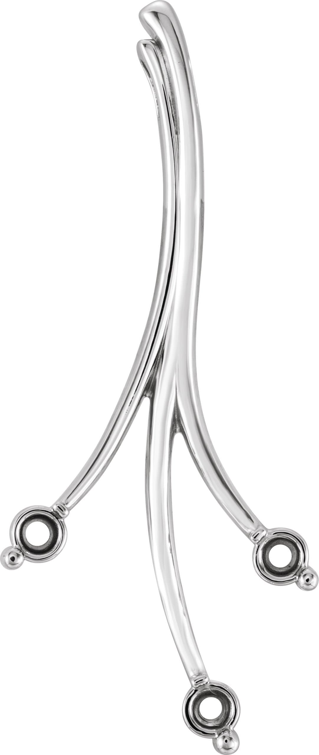 14K White 3/8 CTW Natural Diamond Freeform Pendant