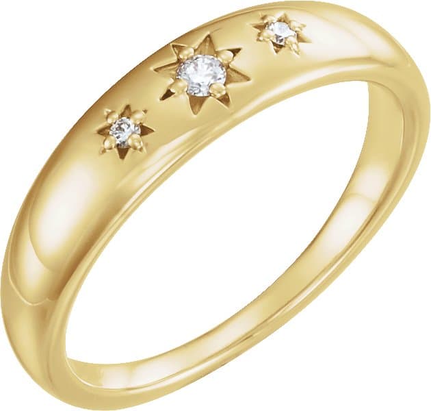 14K Rose .05 CTW Natural Diamond Star Ring