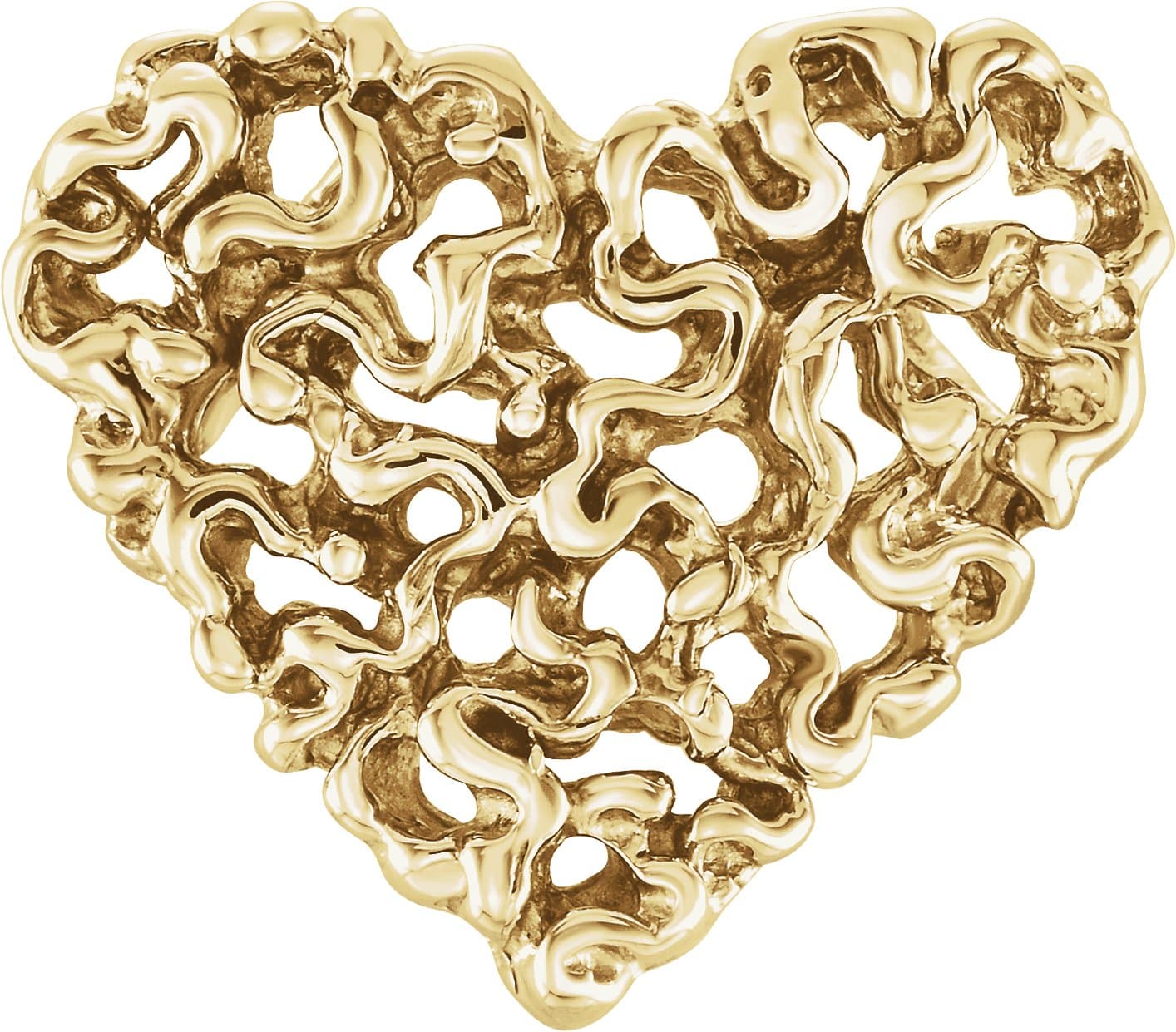 10K Yellow Heart Pendant