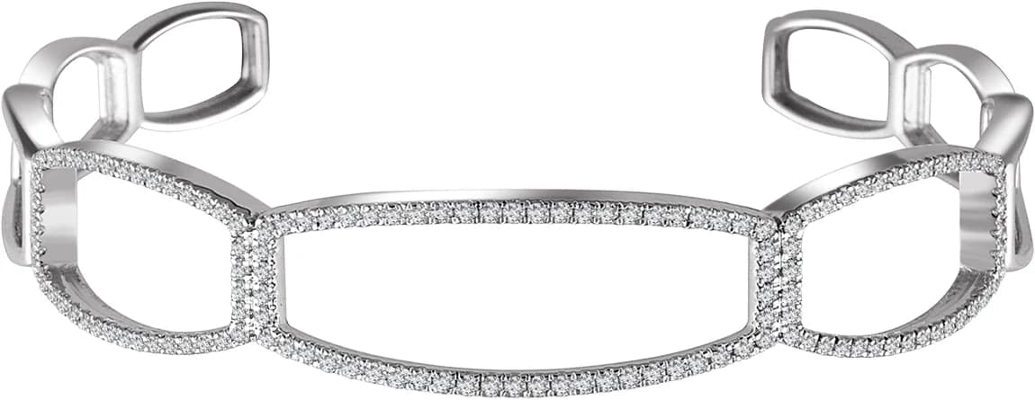 14K Rose 3/4 CTW Natural Diamond Cuff 6 1/4" Bracelet
