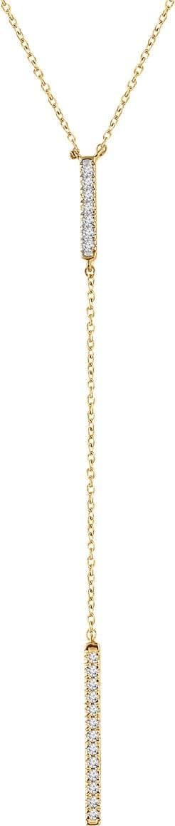 14K Rose  1/5 CTW Natural Diamond Bar 16-18"  Y Necklace