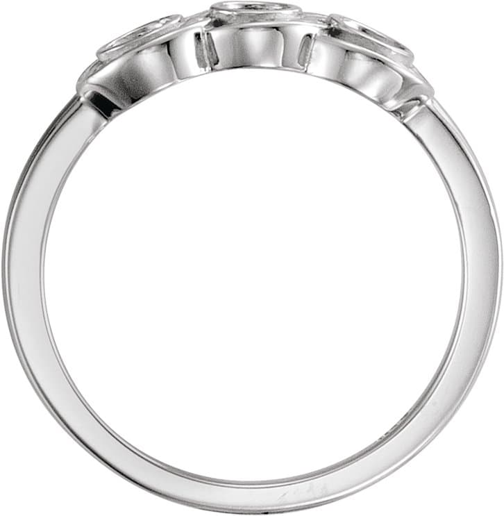 Three-Stone Bezel-Set Ring view 2