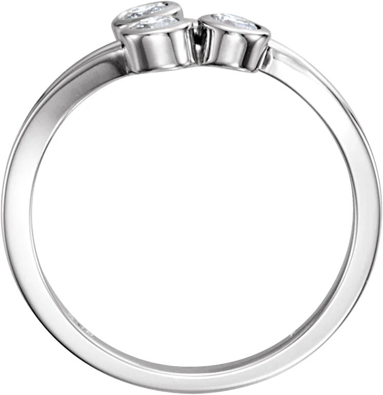 Three-Stone Bezel-Set Ring, view 3