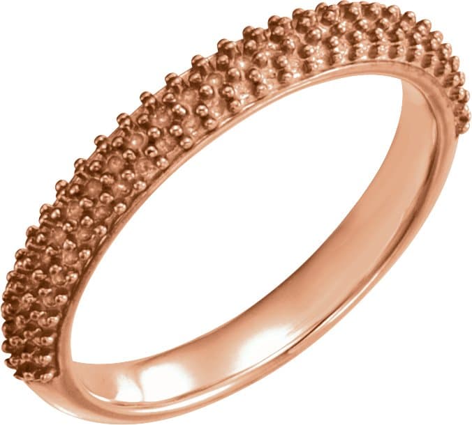 10K Rose Gold Band Mounting