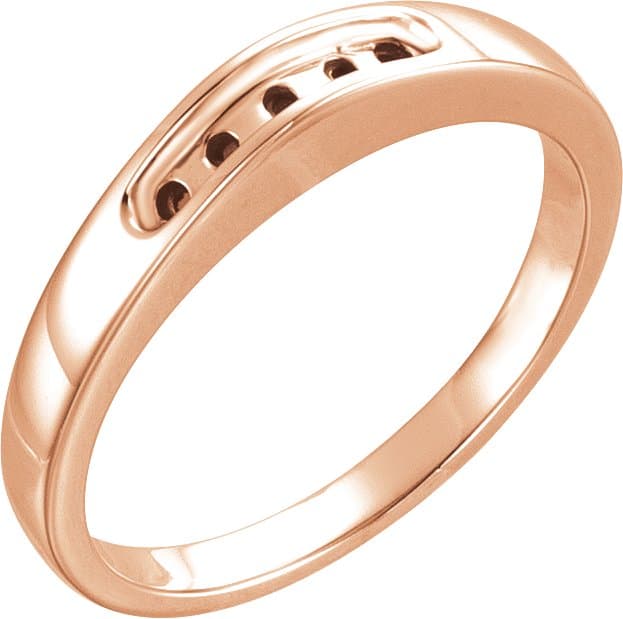 10K Rose Gold Band Mounting