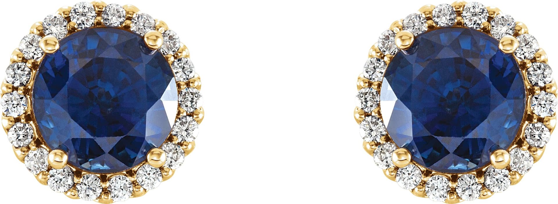 Round 4-Prong Halo-Style Earrings view 2