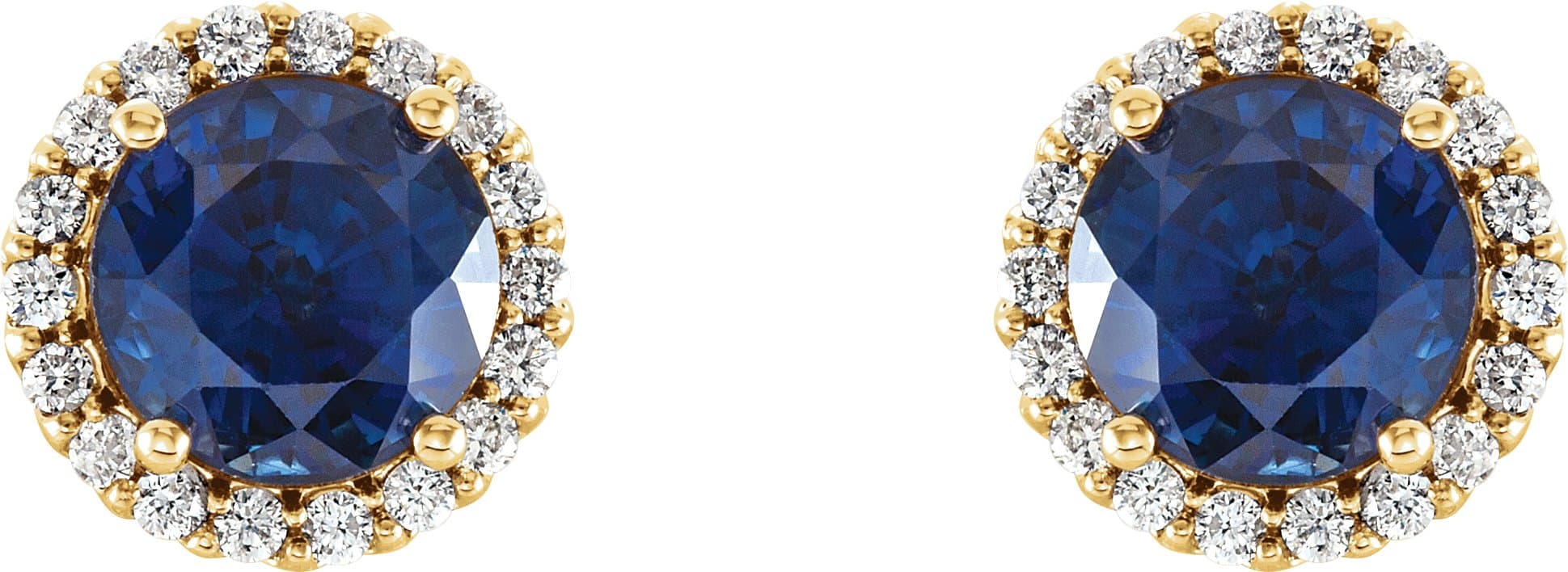 Round 4-Prong Halo-Style Earrings view 2