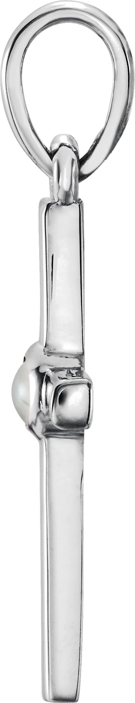 Pearl Cross Pendant view 2