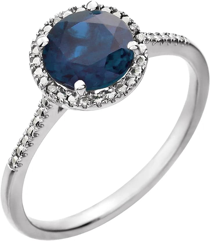 Halo-Style Birthstone Ring, view 2