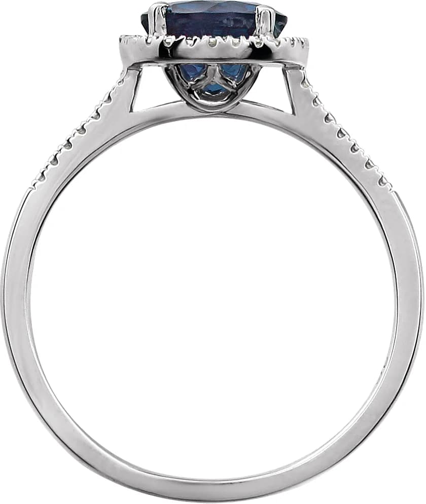 Halo-Style Birthstone Ring, view 3