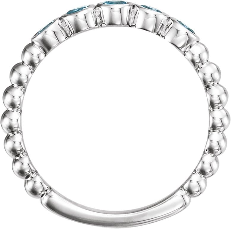 Beaded Bezel-Set Ring view 2