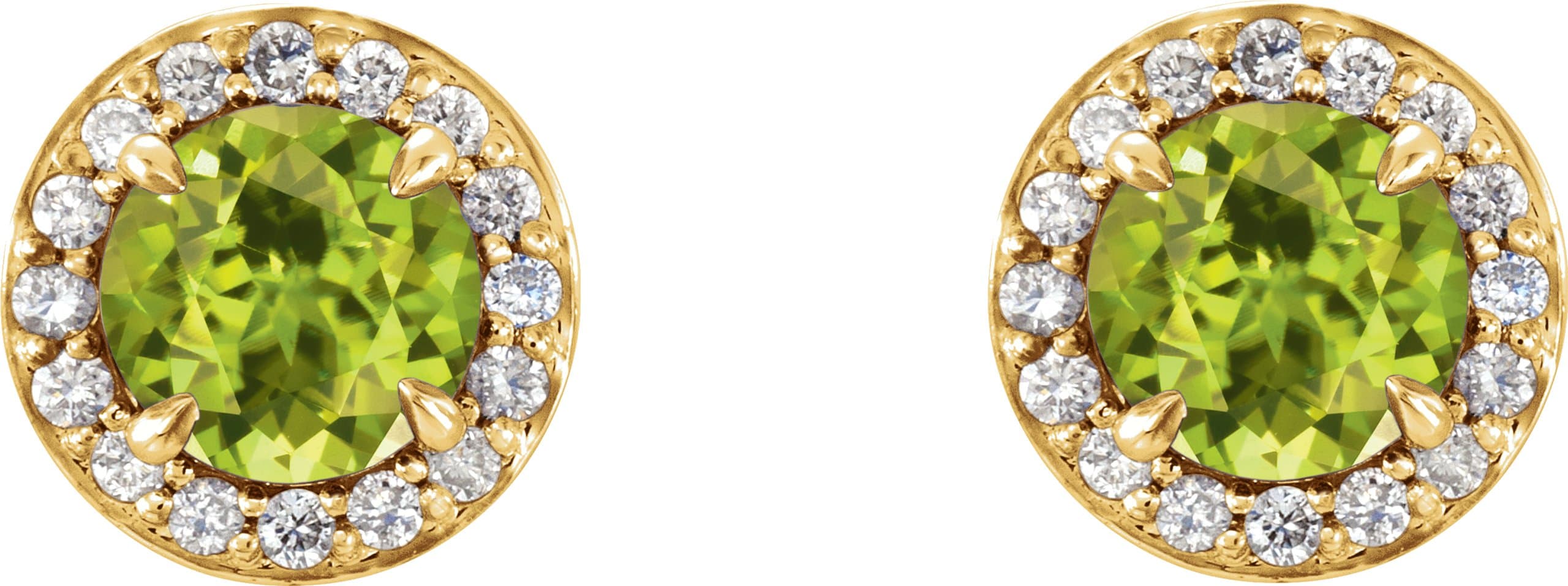 14K Rose 1 CTW Natural Diamond Halo-Style Earrings