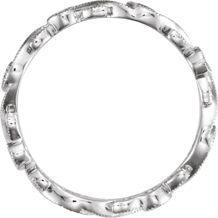 Milgrain Sculptural Eternity Band view 2
