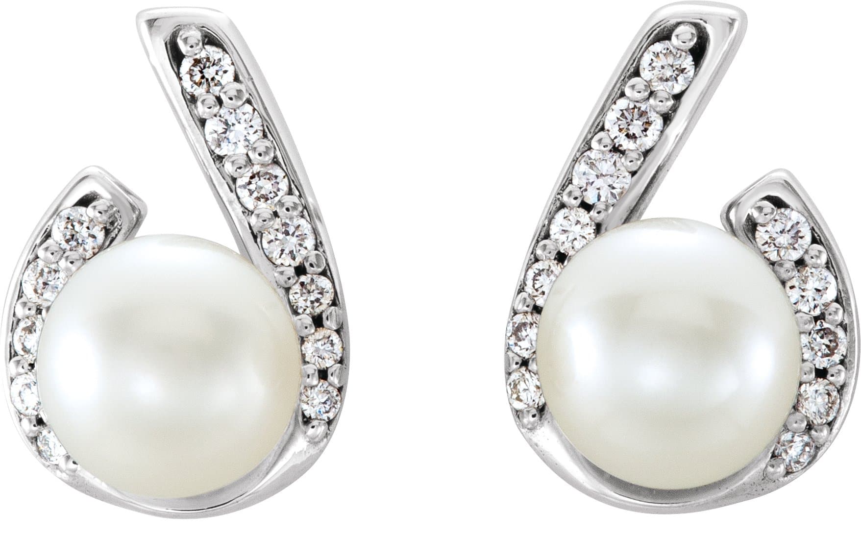 Accented Pearl Earrings view 2