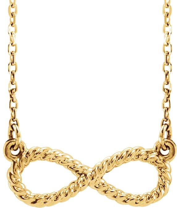 14K Rose Rope Infinity-Inspired 18" Necklace