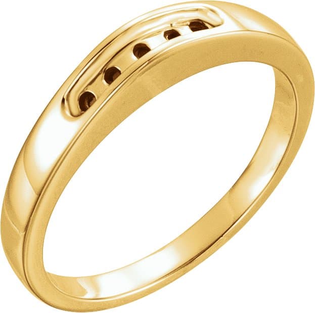 10K Rose Gold Band Mounting
