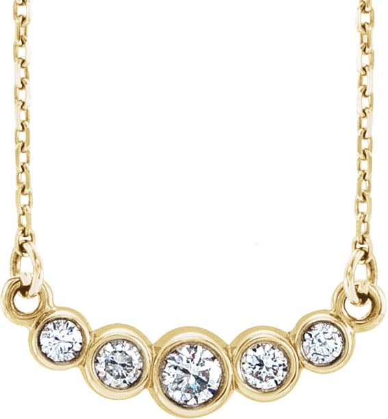14K Yellow 1/6 CTW Natural Diamond 16-18 Necklace