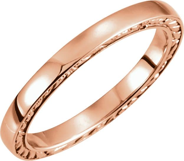 14K Rose Band Size 7