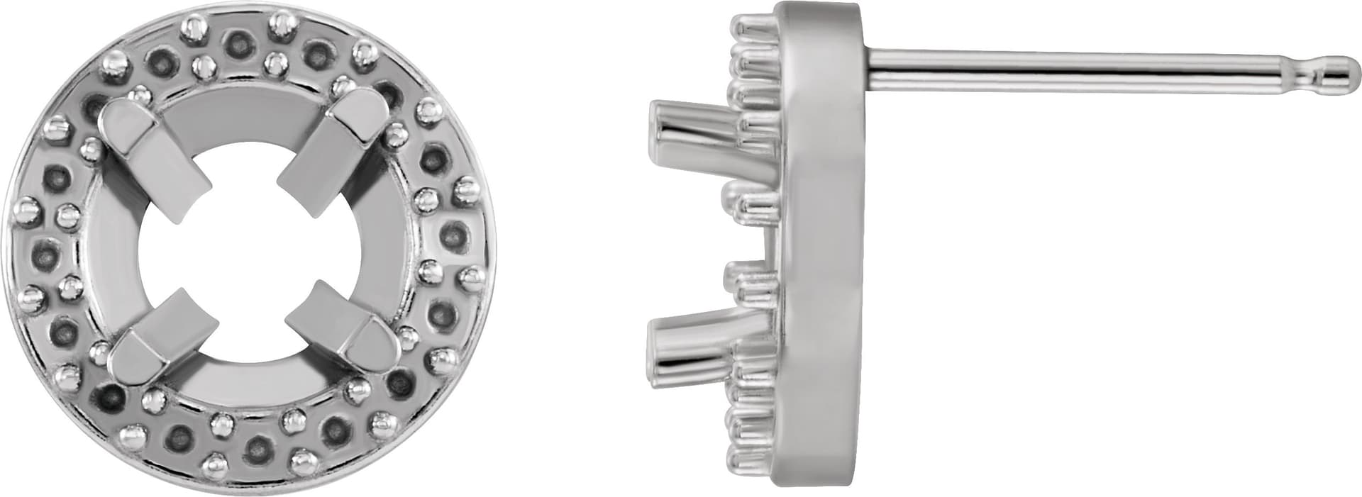 14K White Gold 3/8 CTW Lab-Grown Diamond Halo-Style Earrings