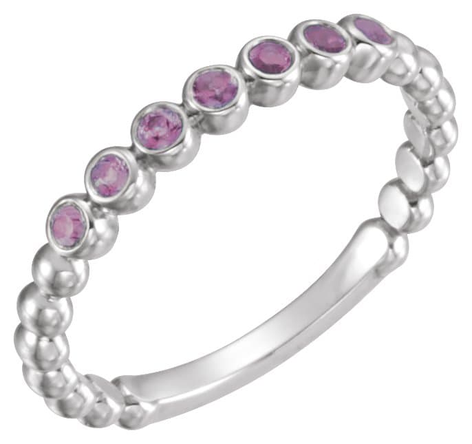 14K White Gold 1/8 CTW Natural Diamond Stackable Ring