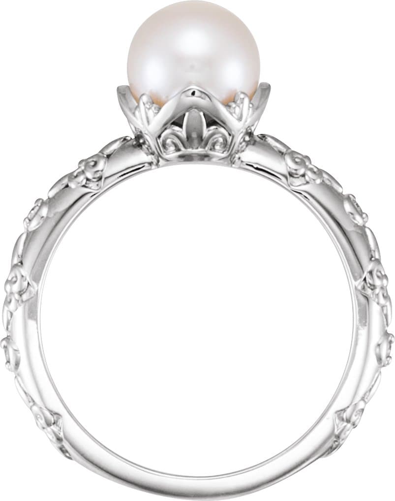 Vintage-Inspired Pearl Ring view 2