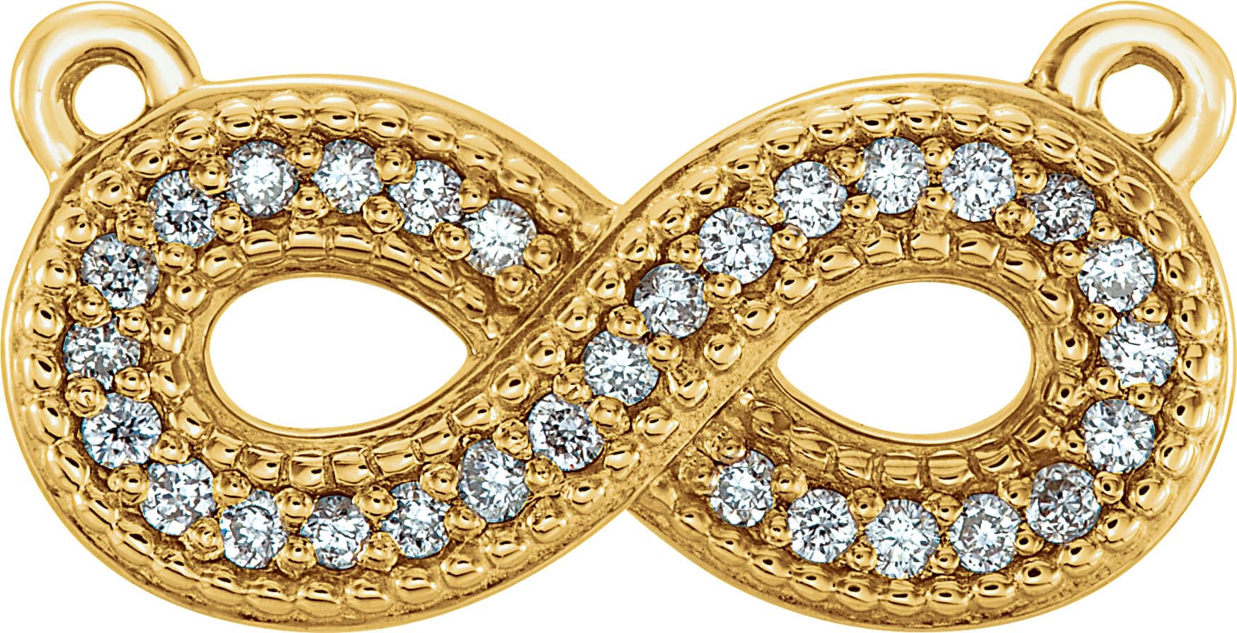14K Rose .06 CTW Natural Diamond Infinity-Inspired Necklace Center