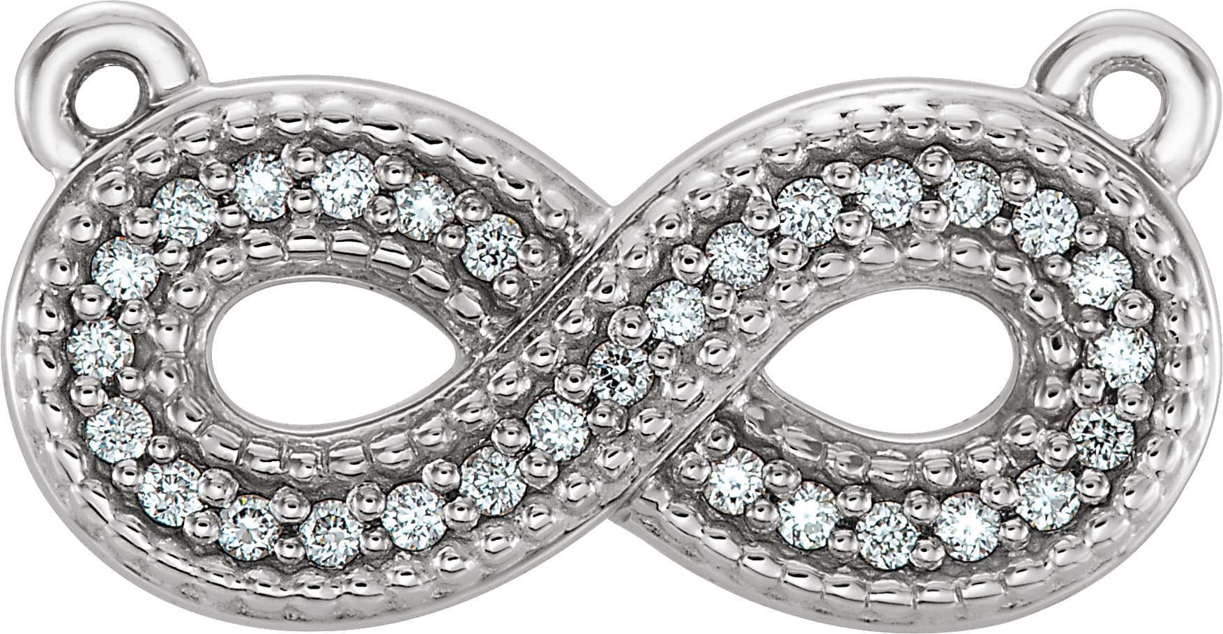 14K Rose .06 CTW Natural Diamond Infinity-Inspired Necklace Center